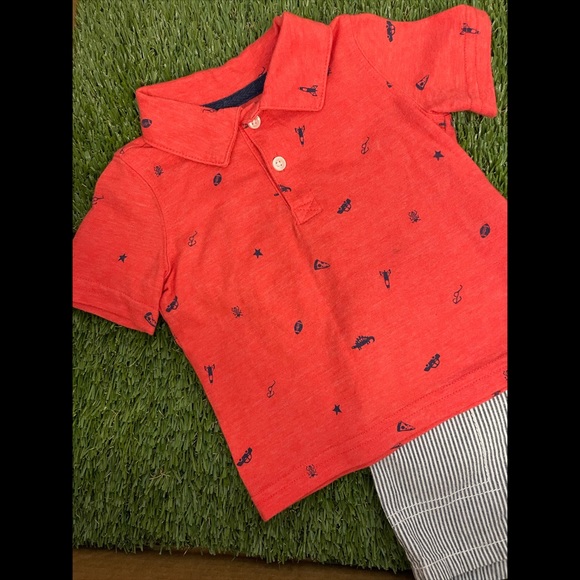 Two pieces set: pants and polo shirt 12M - (USED) - Picture 6 of 8